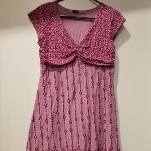 Athleta Pink Patterned Midi Dress